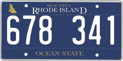 RI license plate 678341