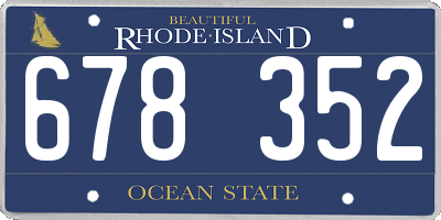 RI license plate 678352