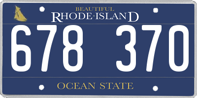 RI license plate 678370