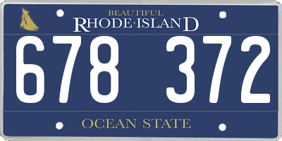 RI license plate 678372