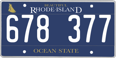 RI license plate 678377