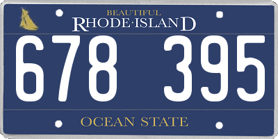 RI license plate 678395