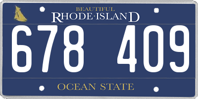 RI license plate 678409