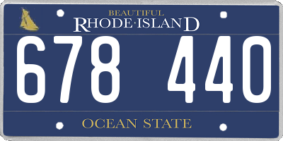 RI license plate 678440