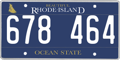 RI license plate 678464