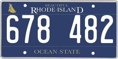 RI license plate 678482