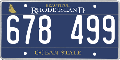 RI license plate 678499