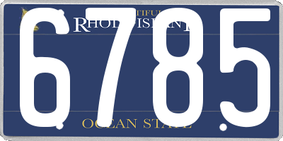 RI license plate 6785