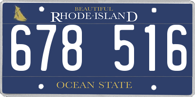 RI license plate 678516