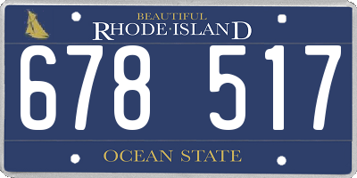 RI license plate 678517