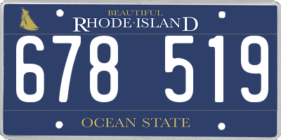 RI license plate 678519