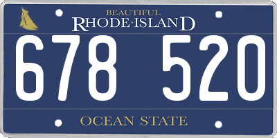RI license plate 678520