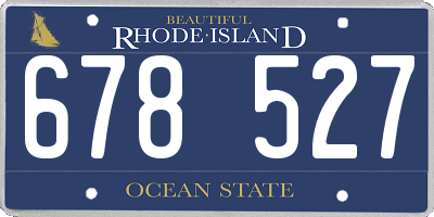 RI license plate 678527
