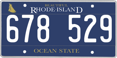 RI license plate 678529