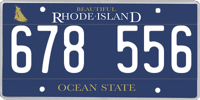RI license plate 678556