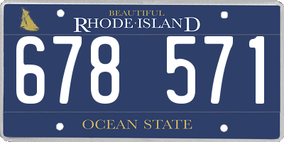 RI license plate 678571