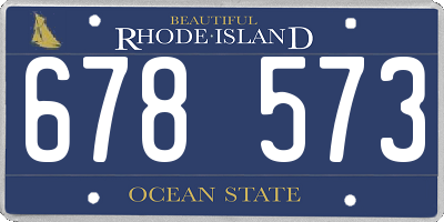 RI license plate 678573