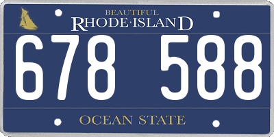 RI license plate 678588