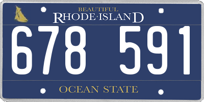 RI license plate 678591