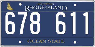 RI license plate 678611