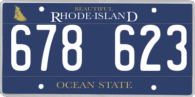 RI license plate 678623