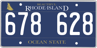 RI license plate 678628