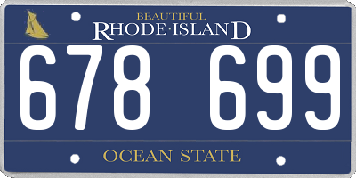 RI license plate 678699