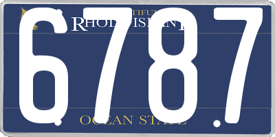 RI license plate 6787