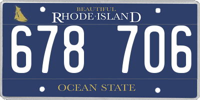 RI license plate 678706