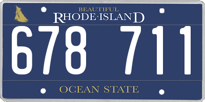 RI license plate 678711