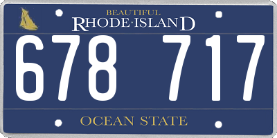 RI license plate 678717