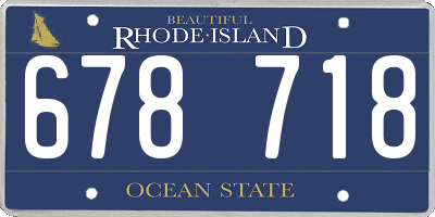 RI license plate 678718