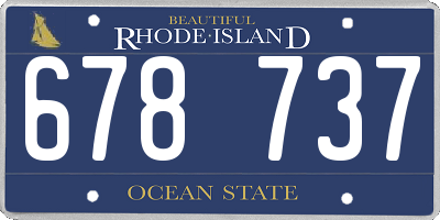 RI license plate 678737