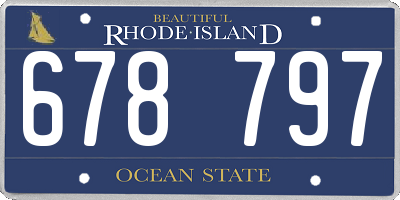 RI license plate 678797