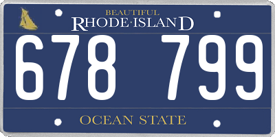 RI license plate 678799