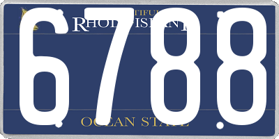 RI license plate 6788