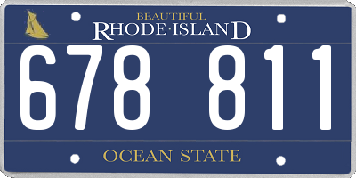 RI license plate 678811