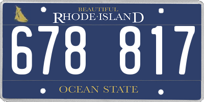 RI license plate 678817