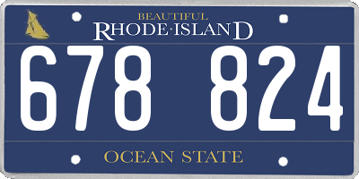 RI license plate 678824