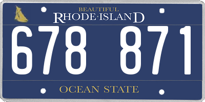 RI license plate 678871