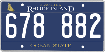 RI license plate 678882