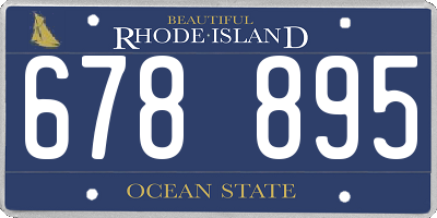 RI license plate 678895