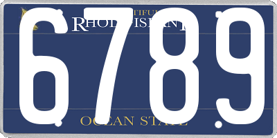 RI license plate 6789