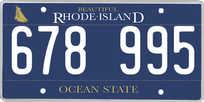 RI license plate 678995