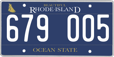 RI license plate 679005
