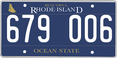 RI license plate 679006