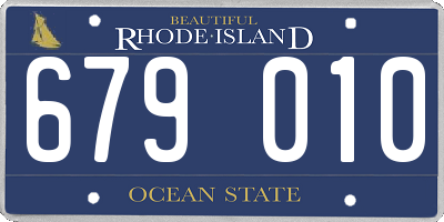 RI license plate 679010