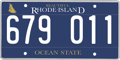 RI license plate 679011