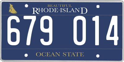 RI license plate 679014