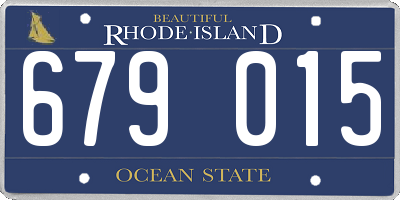 RI license plate 679015